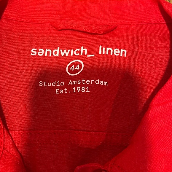 SANDWICH red linen jacket size 44 - Picture 12 of 12